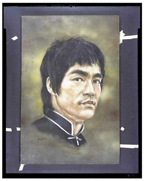 Bruce Lee Photographic Negative of a Famous Painting of Lee
